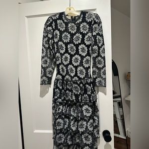 Judith Ann XS black and silver flower dress